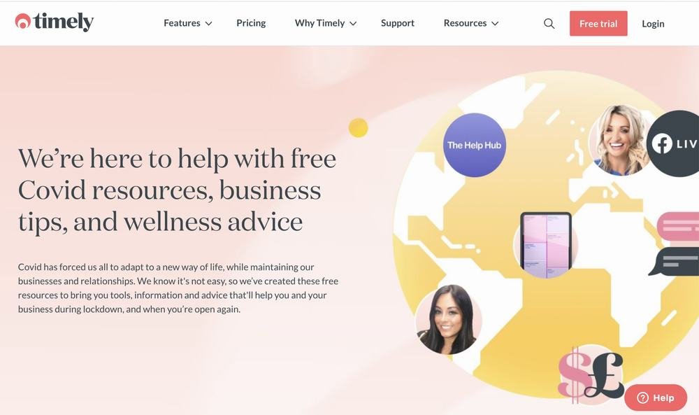 Timely: the Covid help hub, built for salon and clinic owners through the closures.