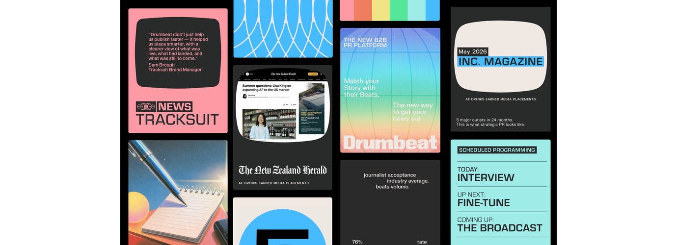 Drumbeat: the product, the placements and the earned coverage.